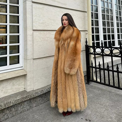 Full Length Red Fox Fur Coat