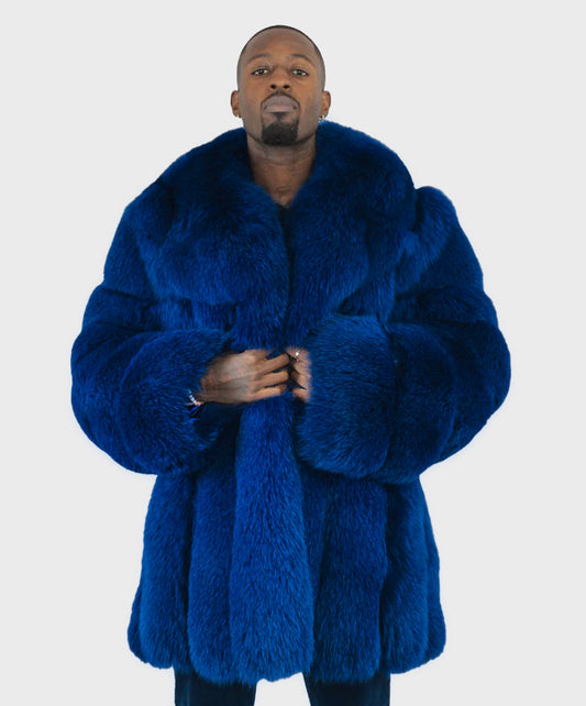 Men's 3/4 Fox Fur Coat