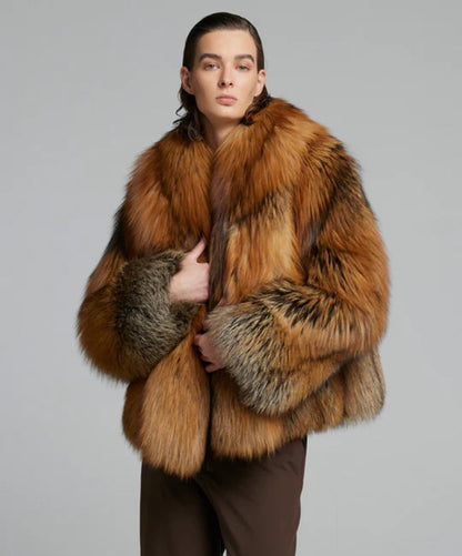 Damen Winter Noir Fuchspelzmantel