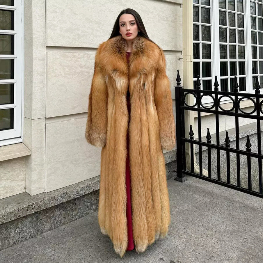 Full Length Red Fox Fur Coat