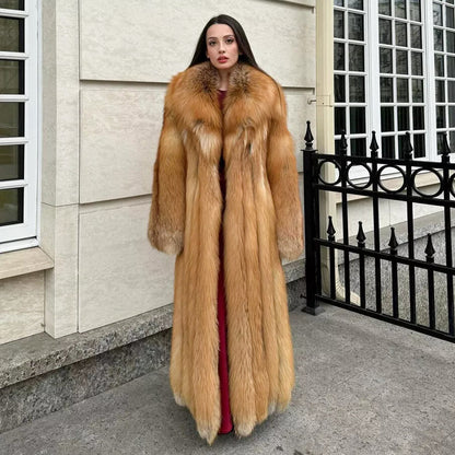 Full Length Red Fox Fur Coat