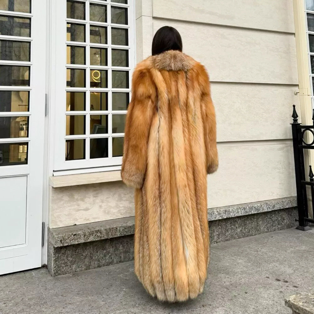 Full Length Red Fox Fur Coat