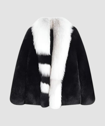 Damen Winter Noir Fuchspelzmantel