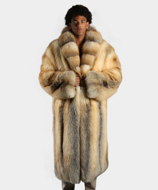 Men’s Full Length Golden Isle Fox Fur Coat