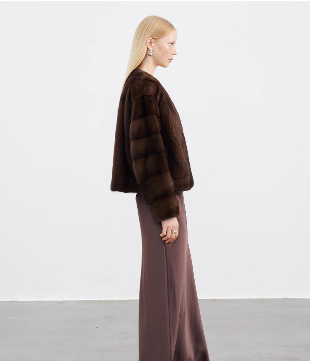 Women's 'Cocoa' Mink Fur Jacket