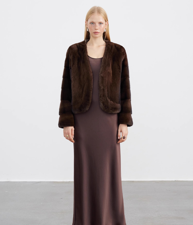 Women's 'Cocoa' Mink Fur Jacket