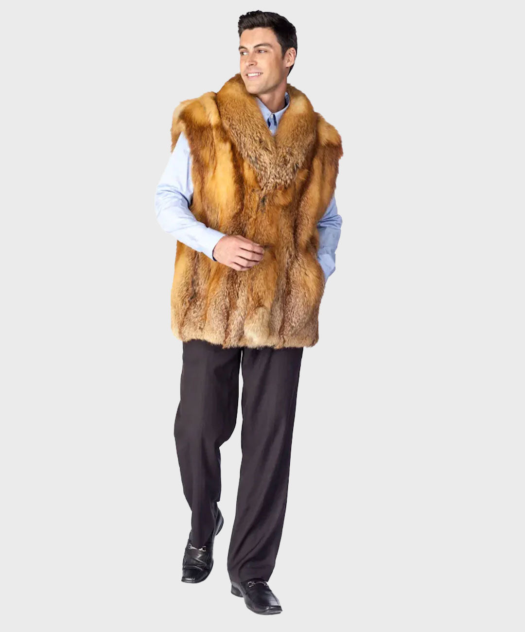 Men's Natural Red Fox Vest