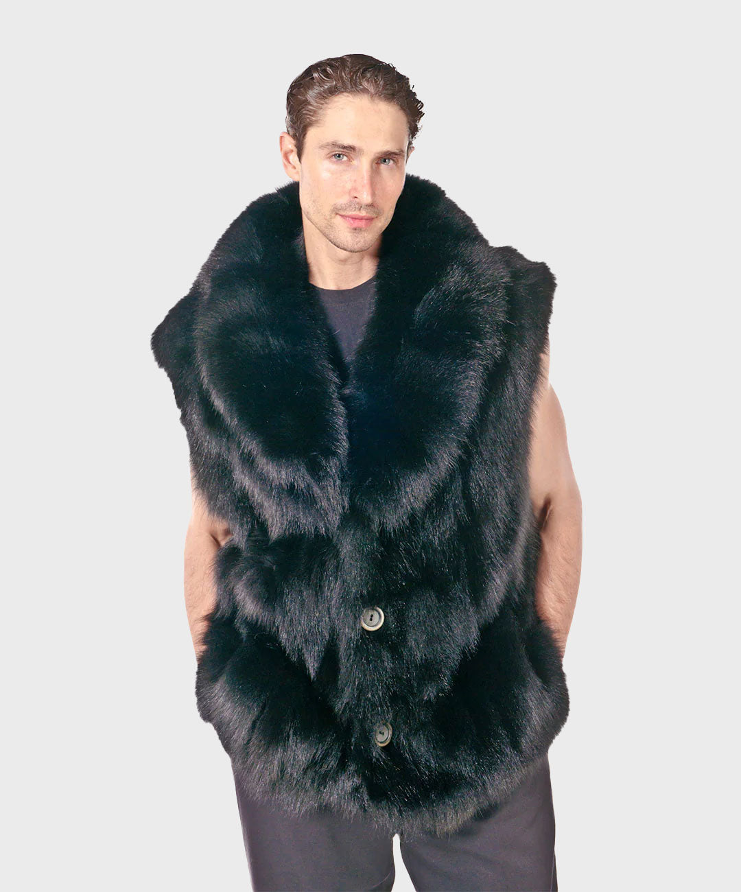 Herrenweste aus Fuchspelz