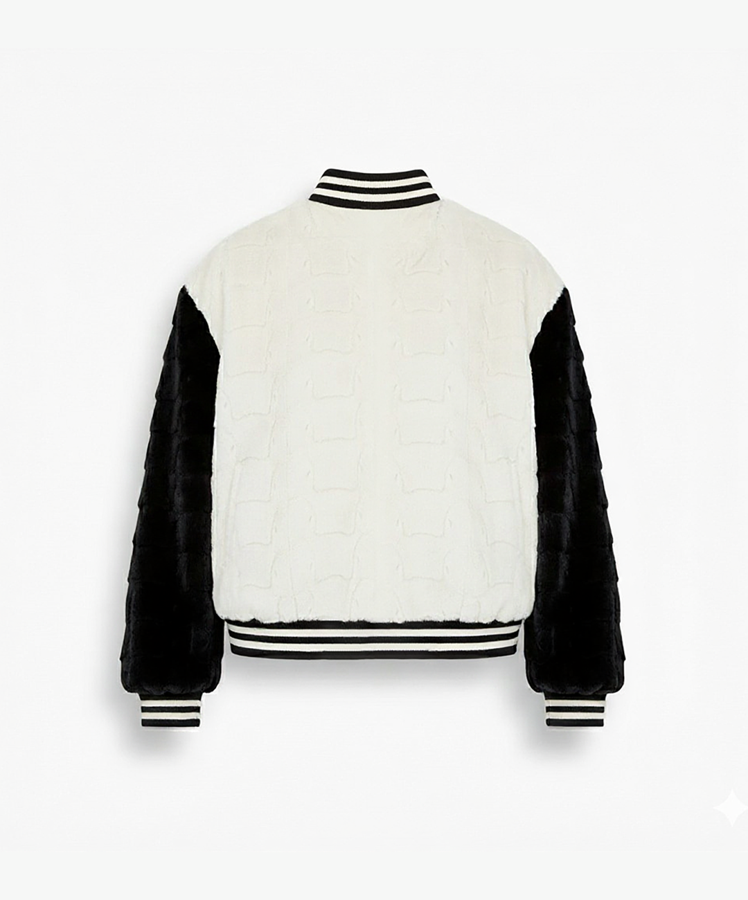 Oreo Diamond Cut Mink Fur Baseball Jacket