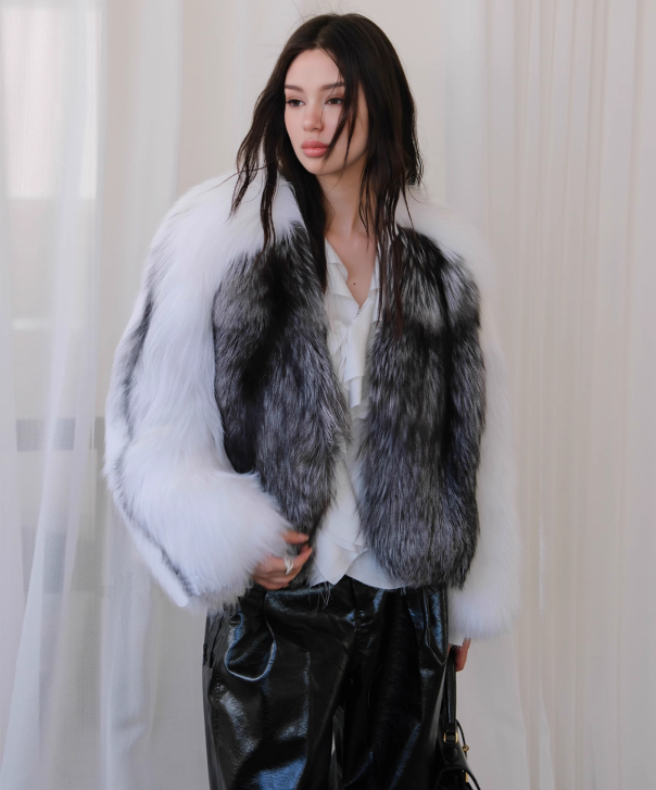 Women's Silver Frost Fox Fur Coat