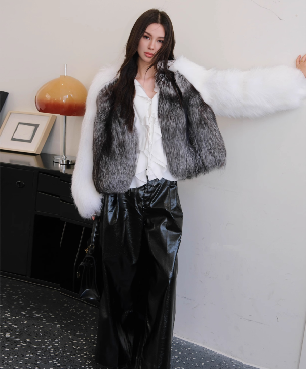 Women's Silver Frost Fox Fur Coat