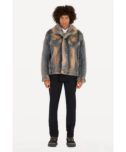 Men's Natural Grey Fox Jacket