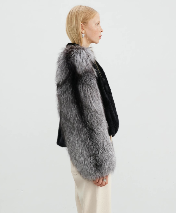Blackglama Mink & Silver Fox Fur Jacket