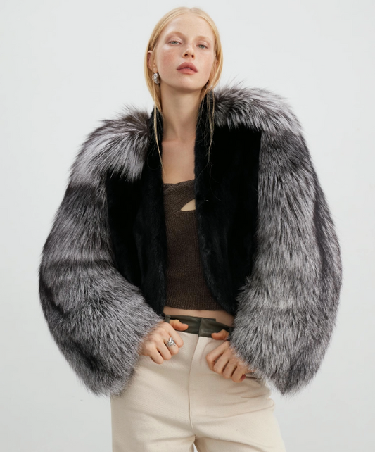 Blackglama Mink & Silver Fox Fur Jacket