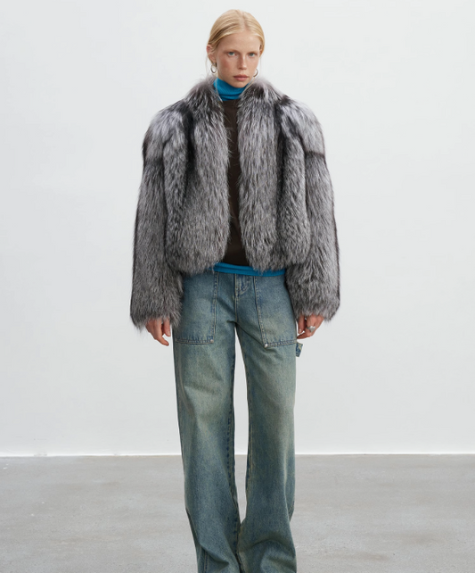 Silver Fox Fur Jacket