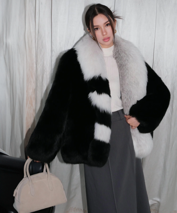 Women's Winter Noir Fox Fur Coat