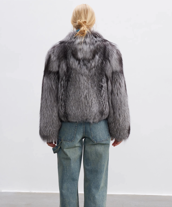 Women's Silver Fox Fur Jacket