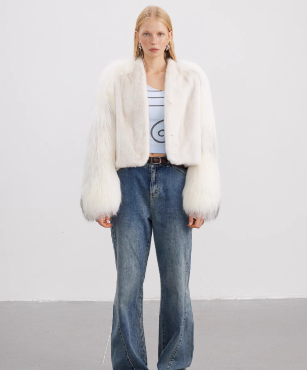 Women’s White Mink and Arctic Fox Jacket