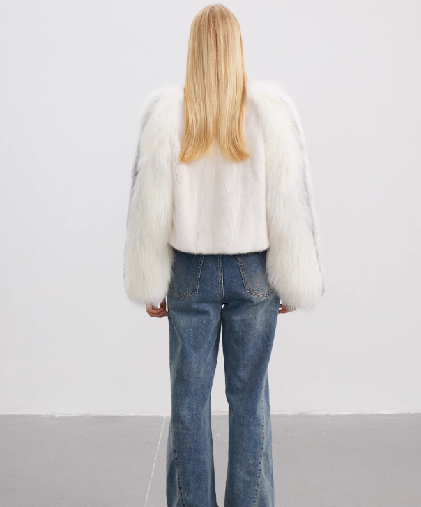 Women’s White Mink and Arctic Fox Jacket