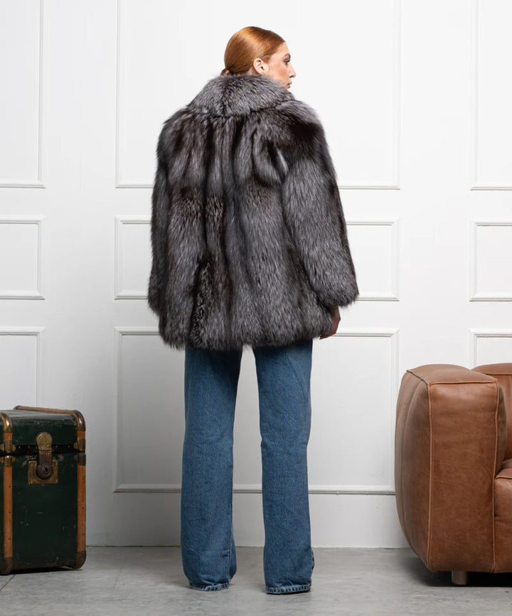 Women’s Silver Fox Fur Coat