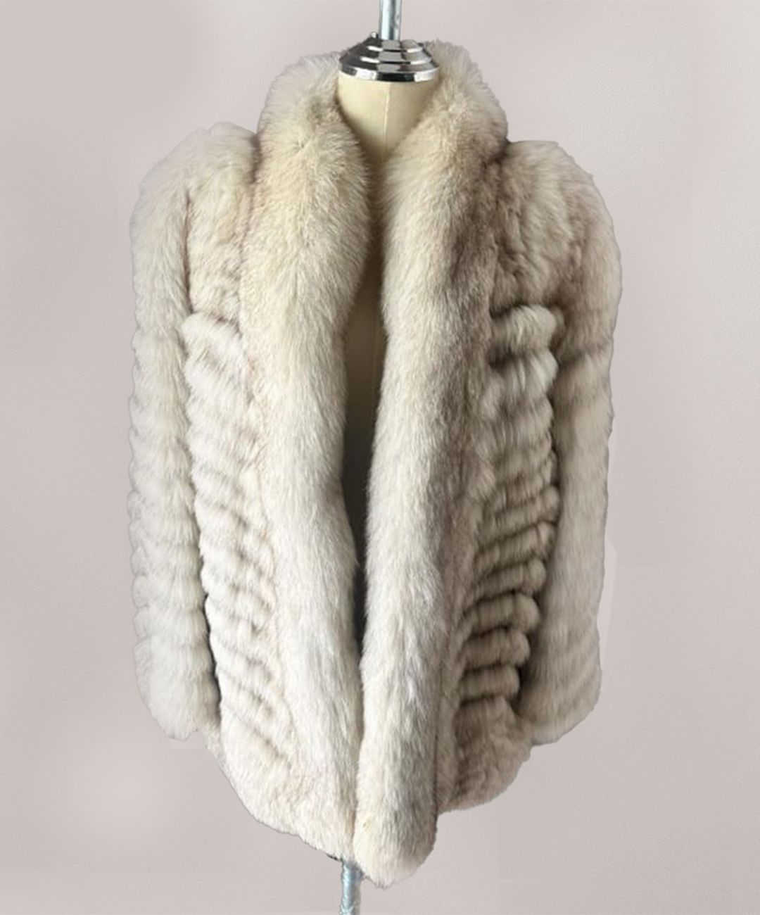 Saga Fox Women's Blue Fox Fur Coat