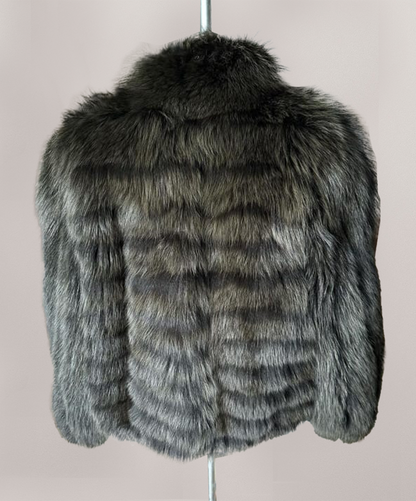 Saga Fox Women's Emerald Green Fox Fur Jacket