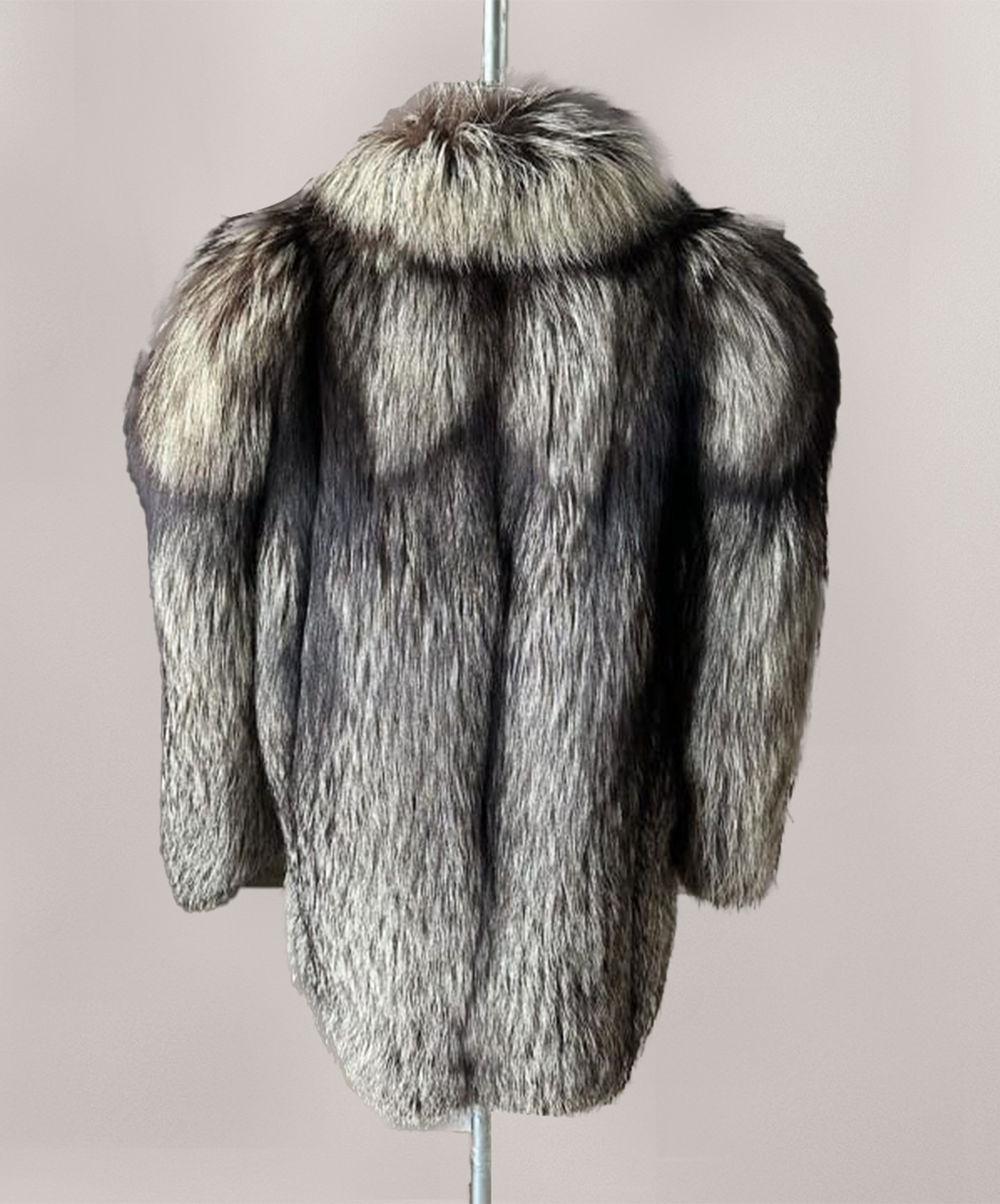 Saga Fox Women's Silver Dense Fox Fur Coat
