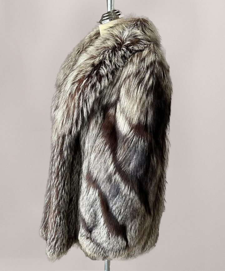Saga Fox Women's Silver Fox Fur Coat