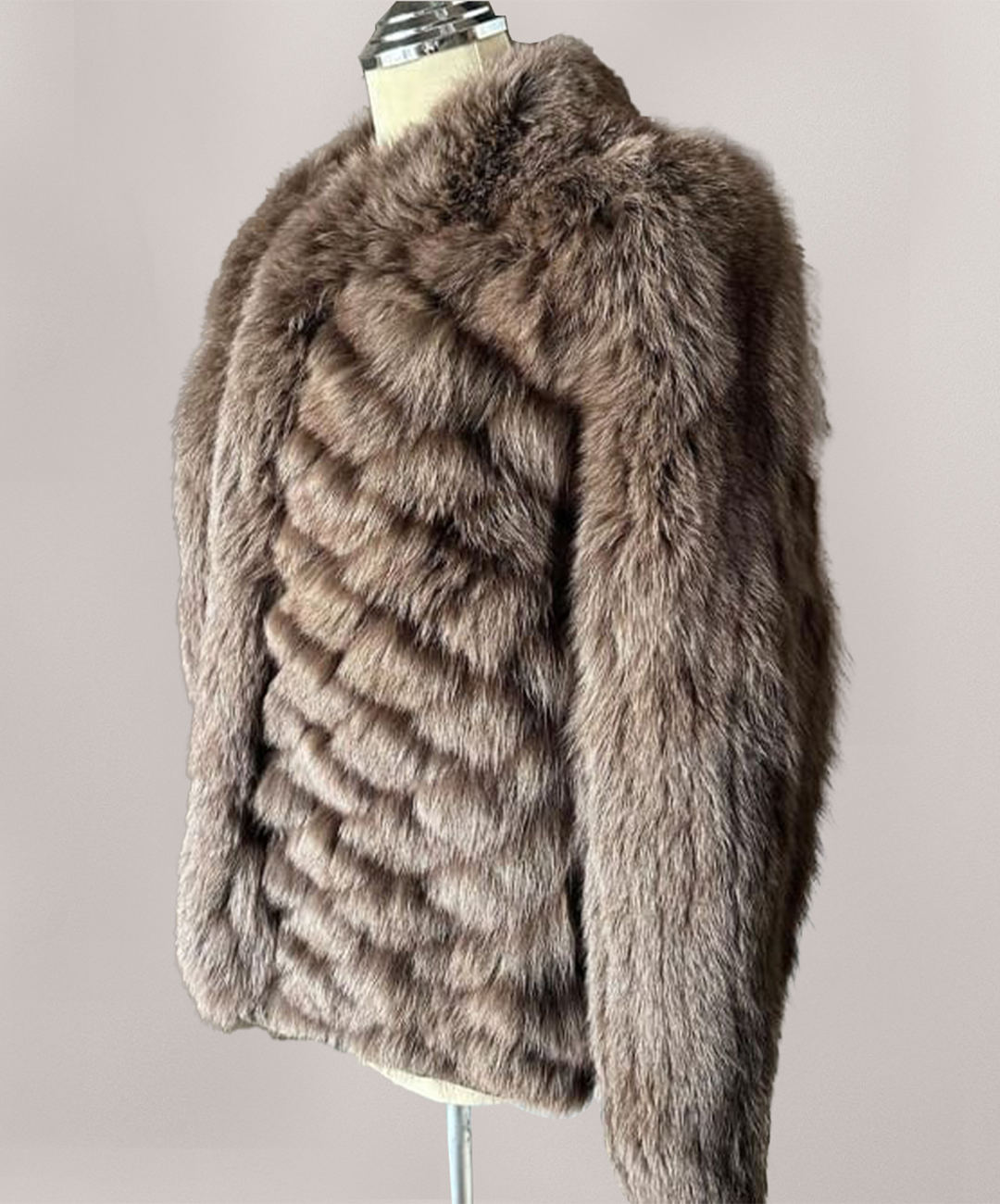 Saga Fox Women's Walnut Brown Fox Fur Jacket