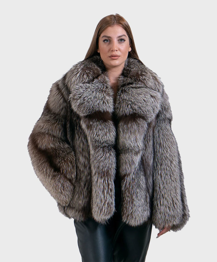 Women's Silver Fox Coat