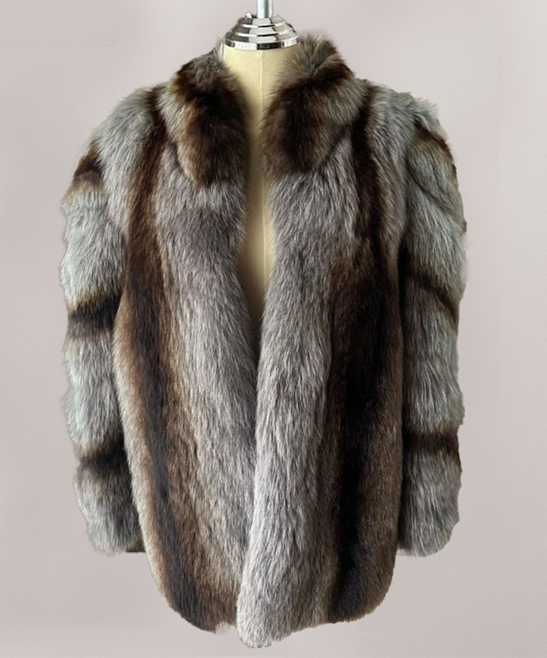 Women's Beautiful Multicolor Fox Fur Coat