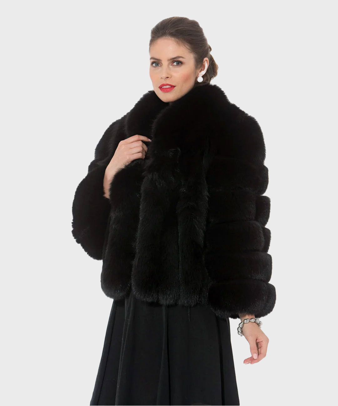 Women's Black Fox Bolero Jacket