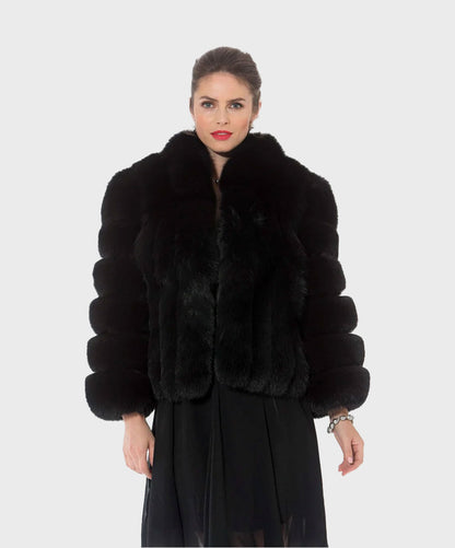 Women's Black Fox Bolero Jacket