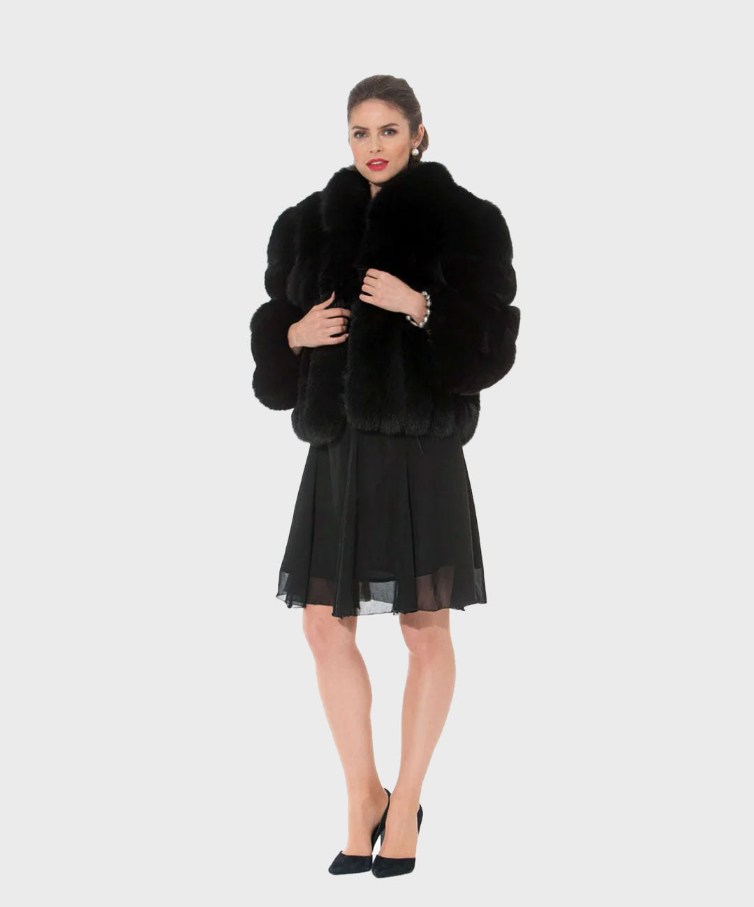 Women's Black Fox Bolero Jacket