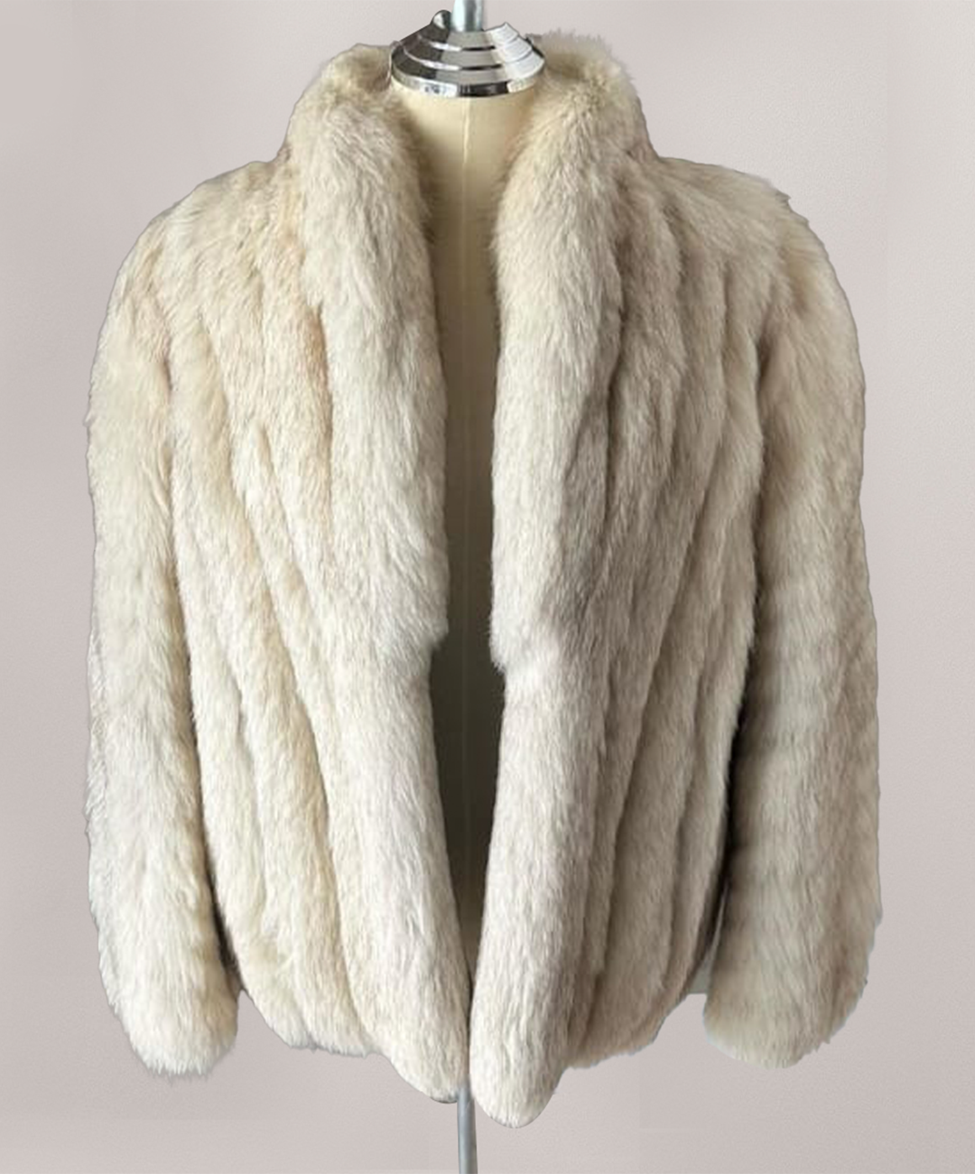 Blaue Fuchspelzjacke für Damen