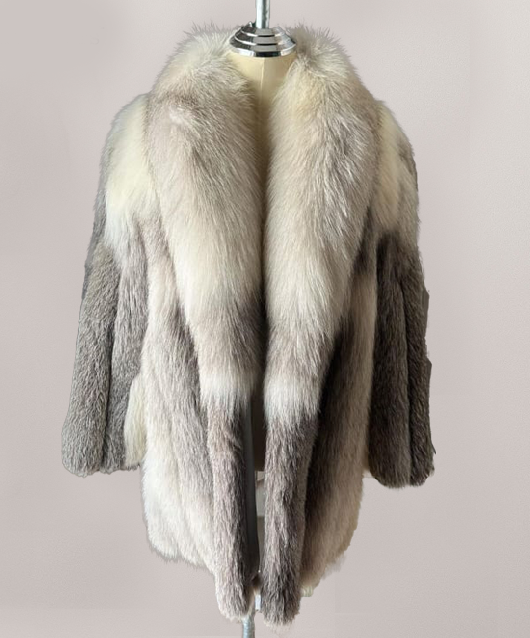 Women's Platinum Fox Fur Coat