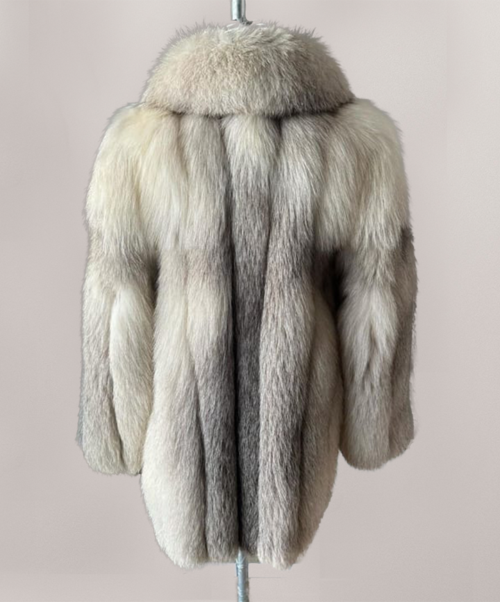Women's Platinum Fox Fur Coat