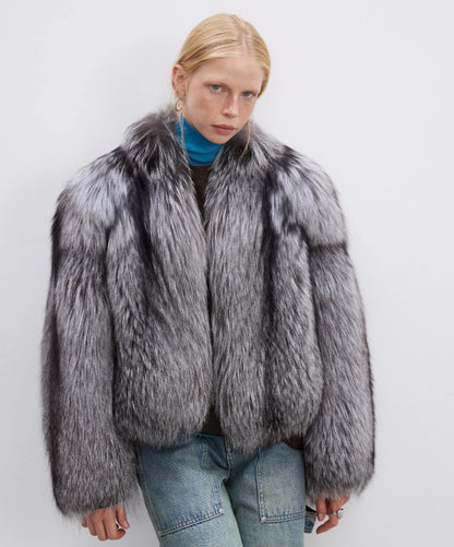 Silver Fox Fur Jacket