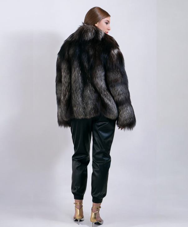 Women's Royal Silver Fox Fur Coat