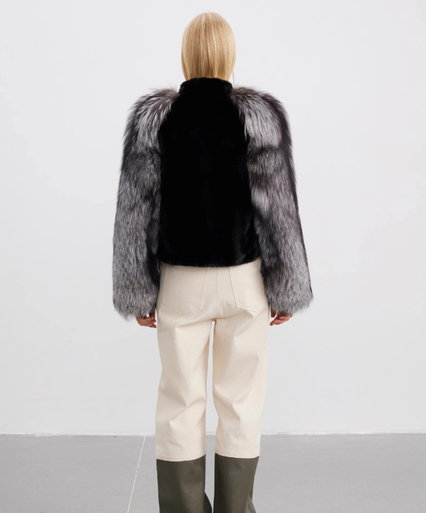Blackglama Mink & Silver Fox Fur Jacket