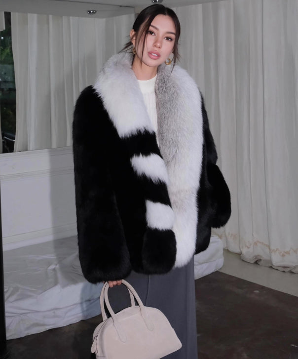 Women's Winter Noir Fox Fur Coat