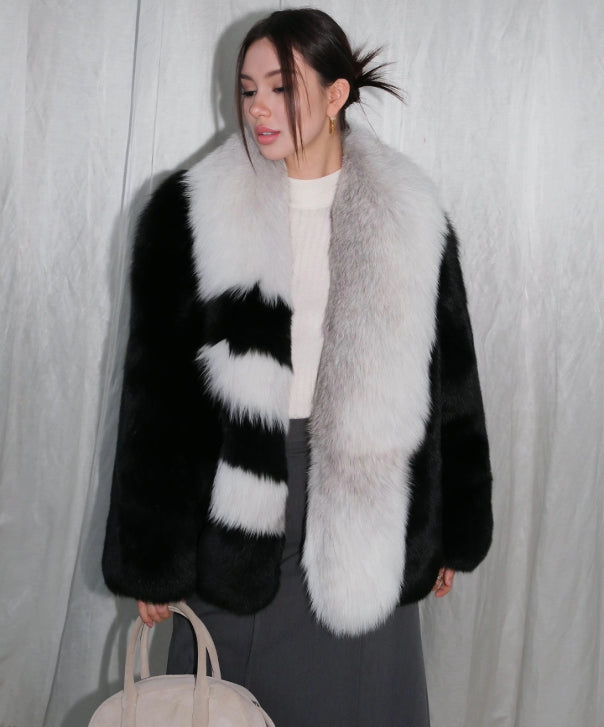 Women's Winter Noir Fox Fur Coat