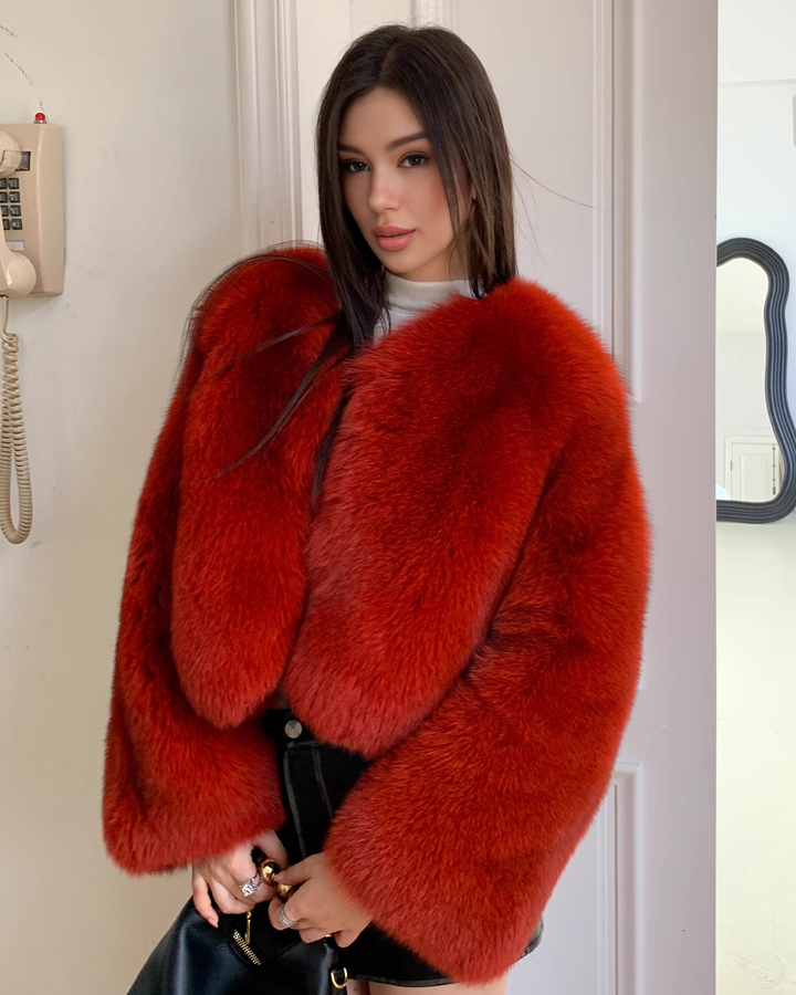 Women’s Short ‘Red’ Fox Fur Jacket