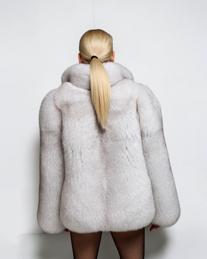Mist Fox Fur Coat