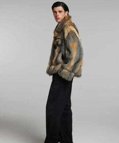 Natural Grey Fox Fur Jacket