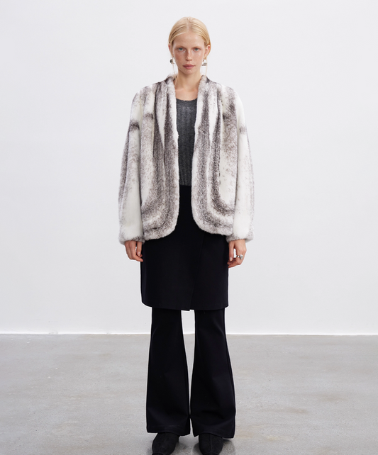 Cross Mink Fur Jacket
