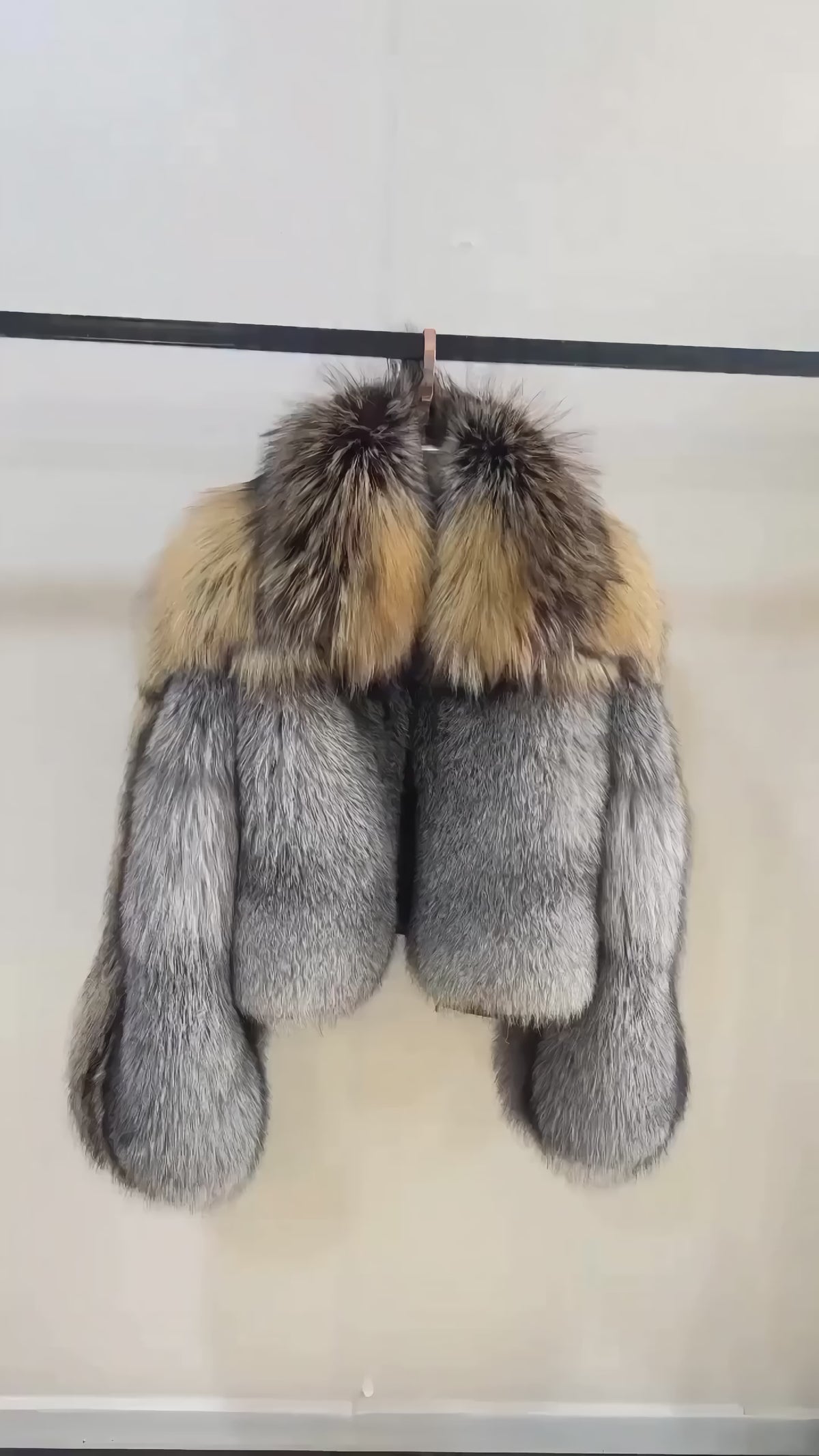 Selene Cross Fox Fur Coat