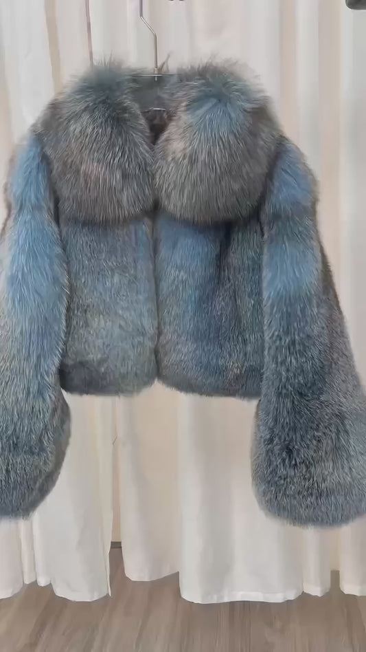 'Sofia' Fox Fur Jacket