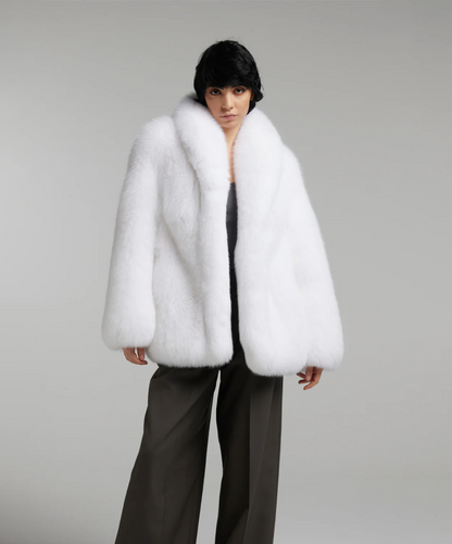 Damen Winter Noir Fuchspelzmantel