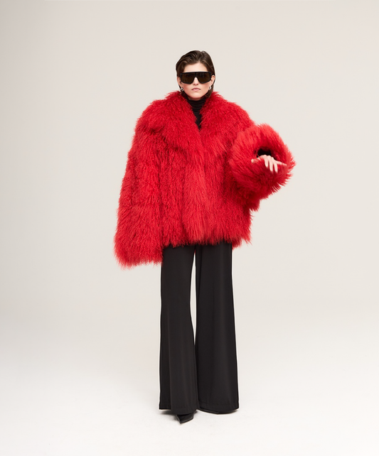 Mongolian Lamb Fur Coat